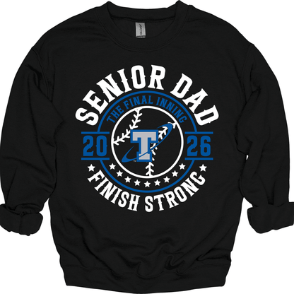 Papillion South Titans Senior Dad 2026 – Finish Strong Crewneck Sweatshirt