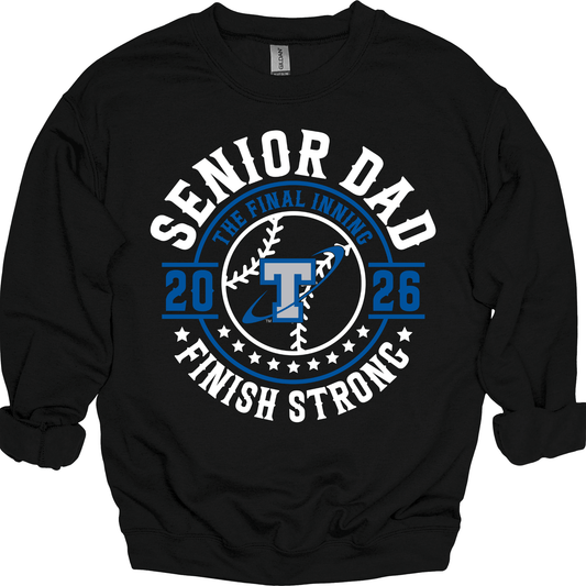 Papillion South Titans Senior Dad 2026 – Finish Strong Crewneck Sweatshirt