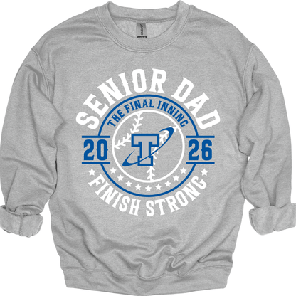 Papillion South Titans Senior Dad 2026 – Finish Strong Crewneck Sweatshirt