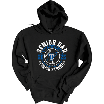 Papillion South Titans Senior Dad 2026 – Finish Strong Hoodie Sweatshirt