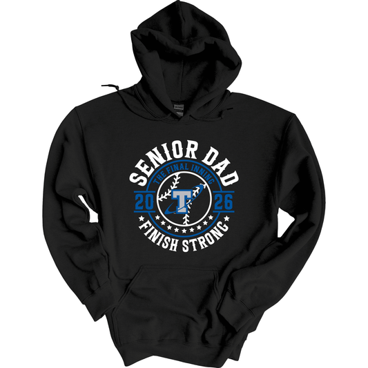 Papillion South Titans Senior Dad 2026 – Finish Strong Hoodie Sweatshirt