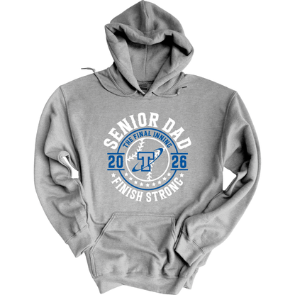 Papillion South Titans Senior Dad 2026 – Finish Strong Hoodie Sweatshirt