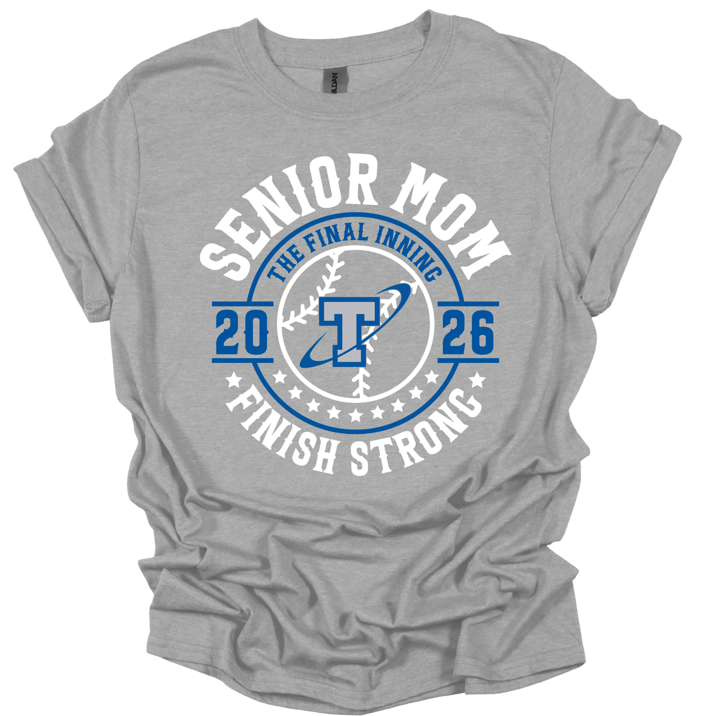 Papillion South Titans Senior Mom 2026 – Finish Strong Tee