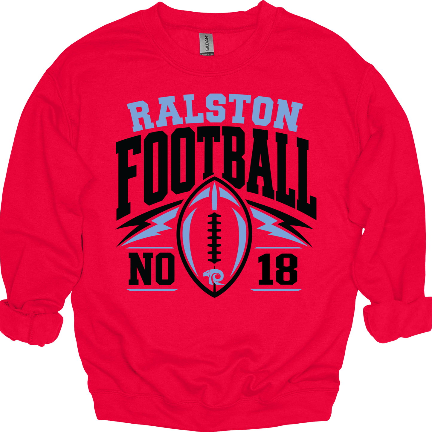 Ralston Personalized Football - Adult Unisex Crewneck Sweatshirt