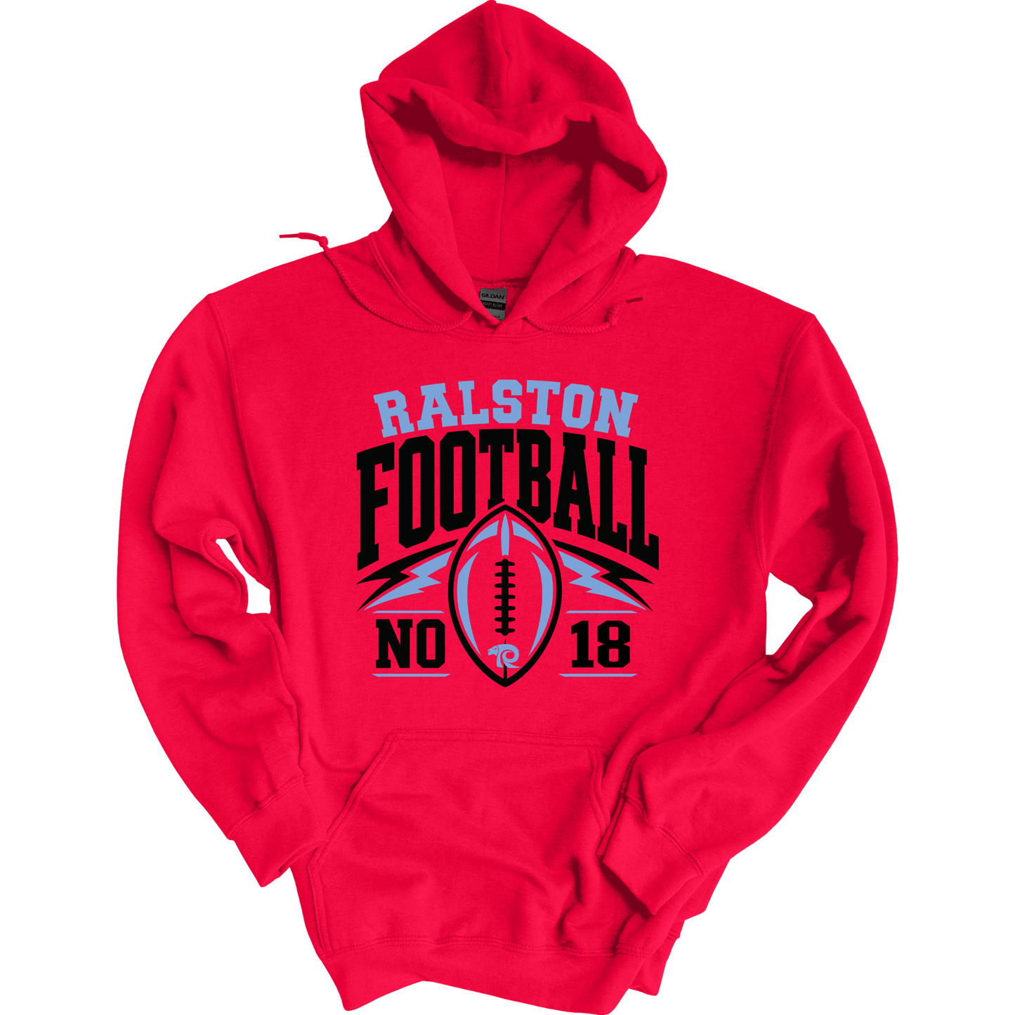 Ralston Personalized Football - Adult Unisex Hoodie Sweatshirt