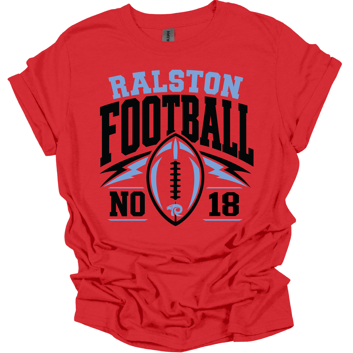 Ralston Personalized Football - Youth Unisex Cotton T-Shirt