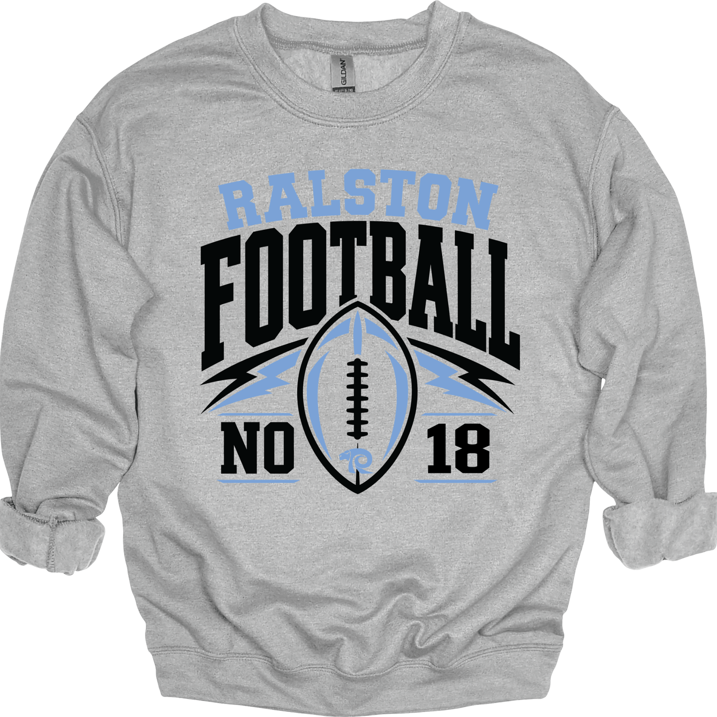 Ralston Personalized Football - Adult Unisex Crewneck Sweatshirt
