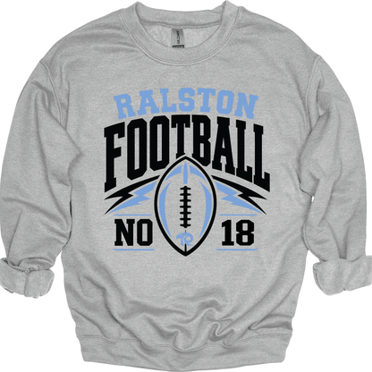 Ralston Personalized Football - Adult Unisex Crewneck Sweatshirt