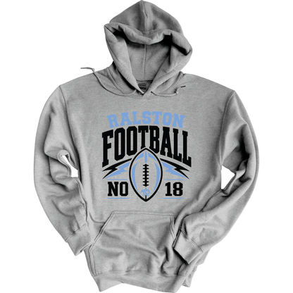 Ralston Personalized Football - Adult Unisex Hoodie Sweatshirt