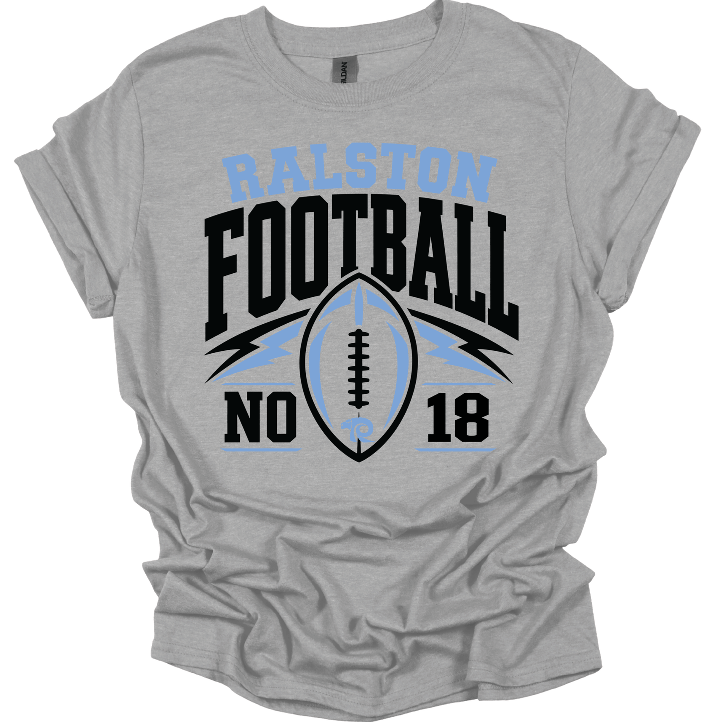 Ralston Personalized Football - Youth Unisex Cotton T-Shirt
