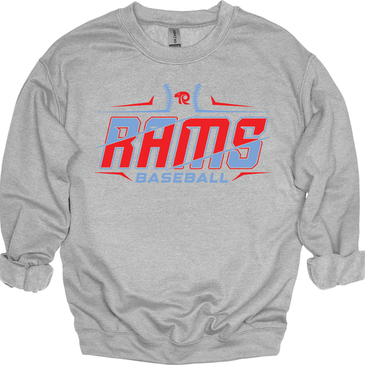 Ralston Rams Baseball Slashed Crewneck Sweatshirt