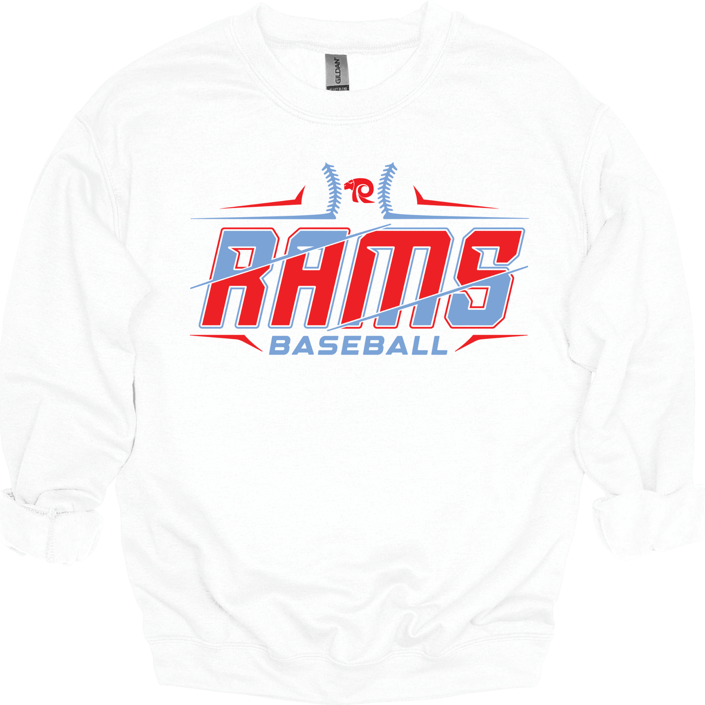 Ralston Rams Baseball Slashed Crewneck Sweatshirt