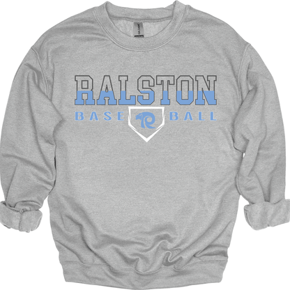 Ralston Rams Baseball Split Block Apparel Crewneck Sweatshirt