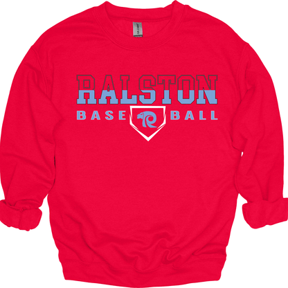 Ralston Rams Baseball Split Block Apparel Crewneck Sweatshirt
