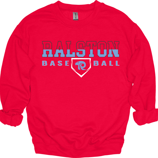 Ralston Rams Baseball Split Block Apparel Crewneck Sweatshirt