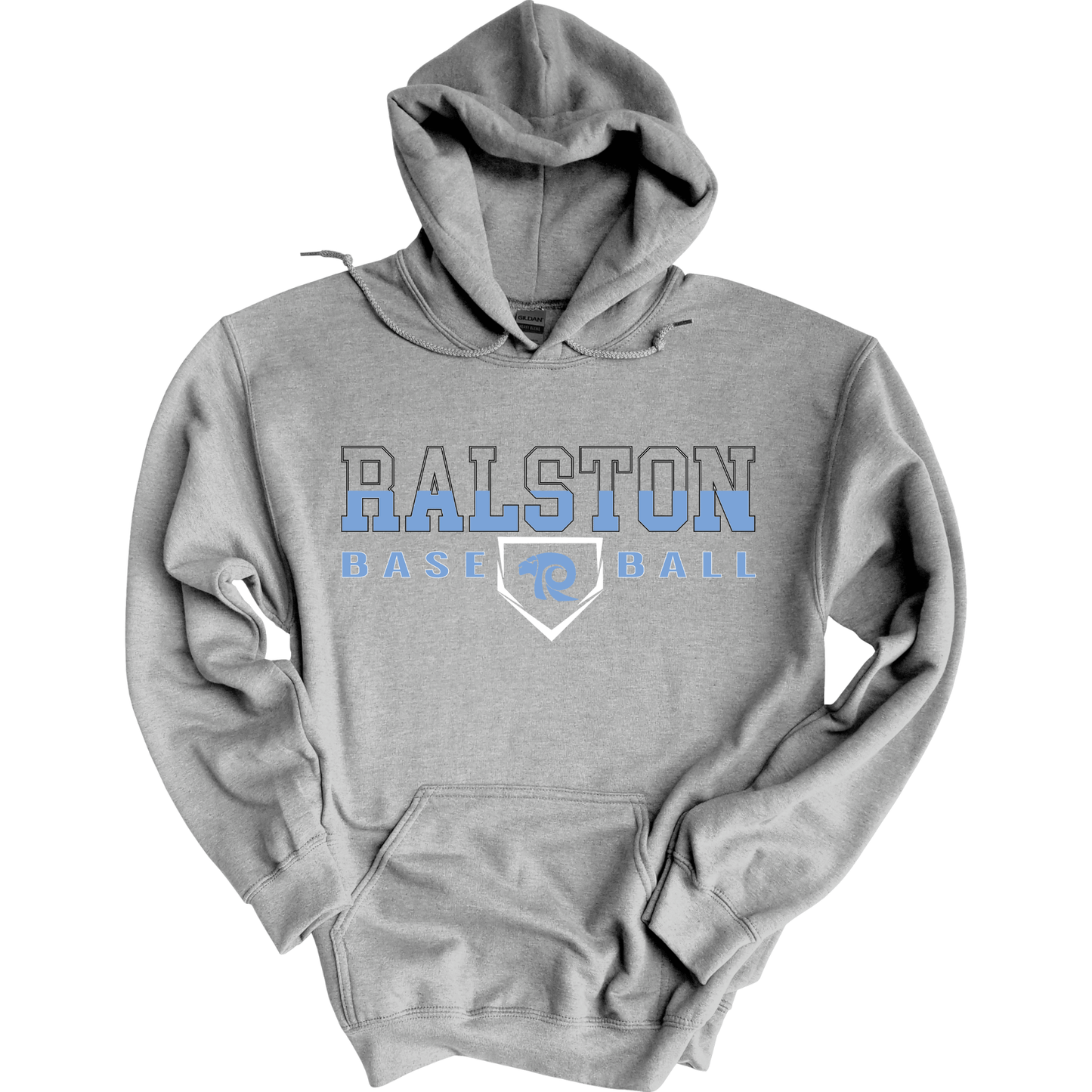 Ralston Rams Baseball Split Block Apparel Hoodie Sweatshirt