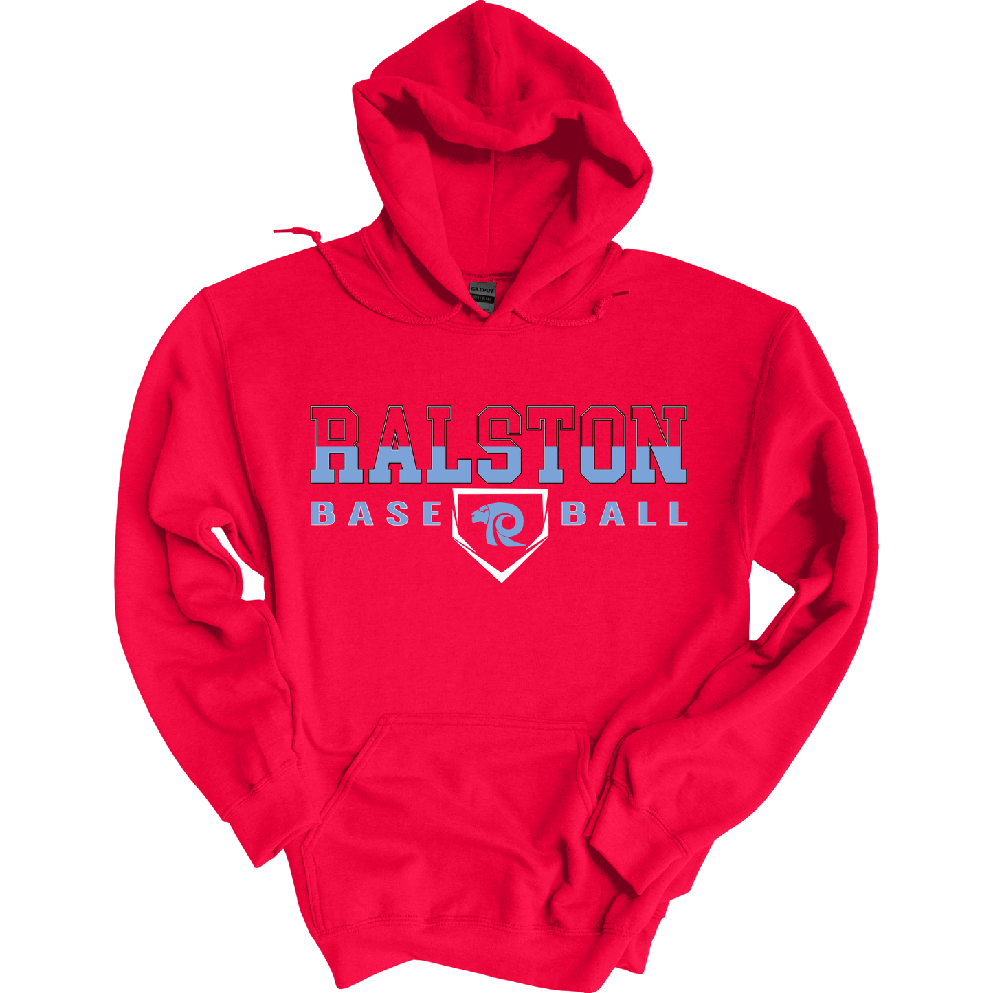 Ralston Rams Baseball Split Block Apparel Hoodie Sweatshirt