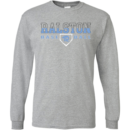 Ralston Rams Baseball Split Block Apparel Long Sleeve T-Shirt