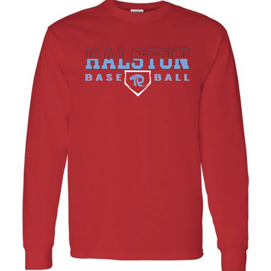 Ralston Rams Baseball Split Block Apparel Long Sleeve T-Shirt