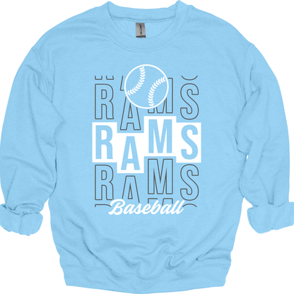 Ralston Rams Baseball Stacked Crewneck Sweatshirt