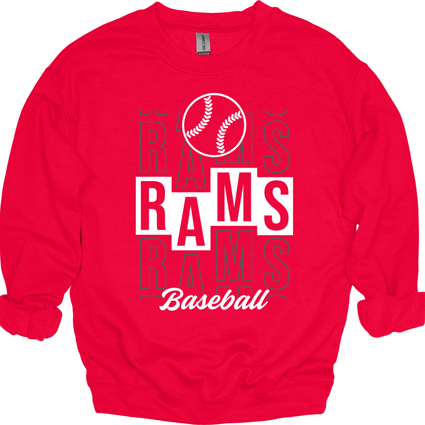 Ralston Rams Baseball Stacked Crewneck Sweatshirt