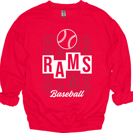 Ralston Rams Baseball Stacked Crewneck Sweatshirt