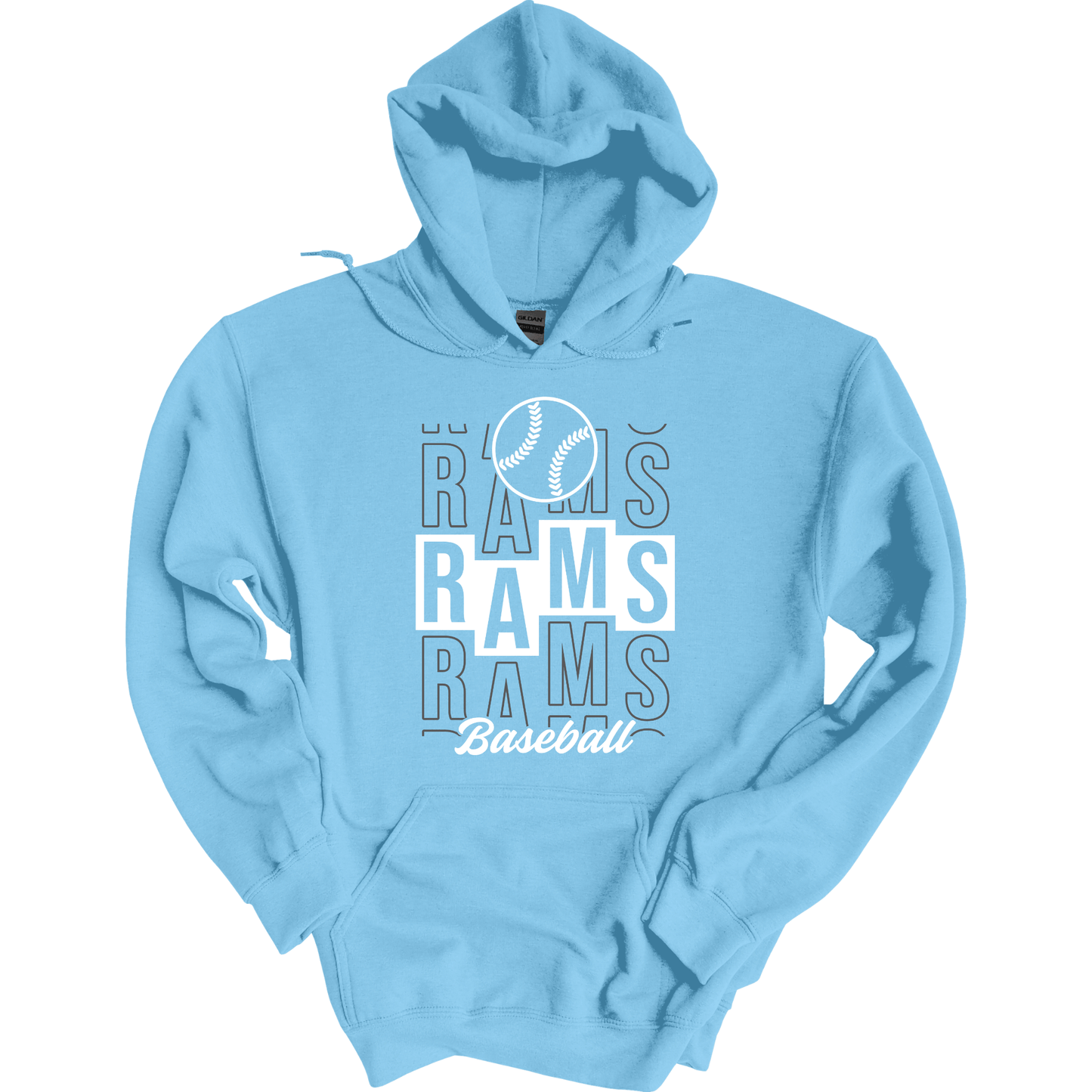 Ralston Rams Baseball Stacked Hoodie Sweatshirt
