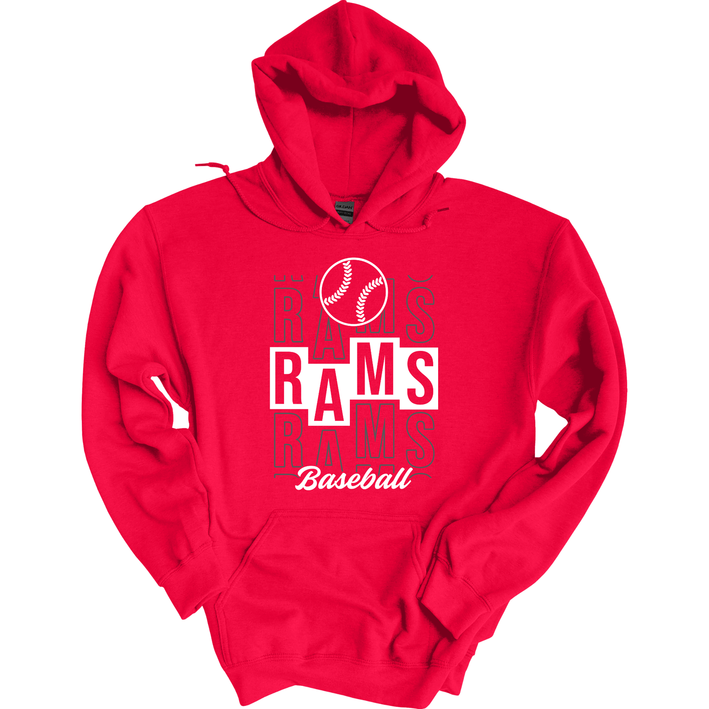Ralston Rams Baseball Stacked Hoodie Sweatshirt