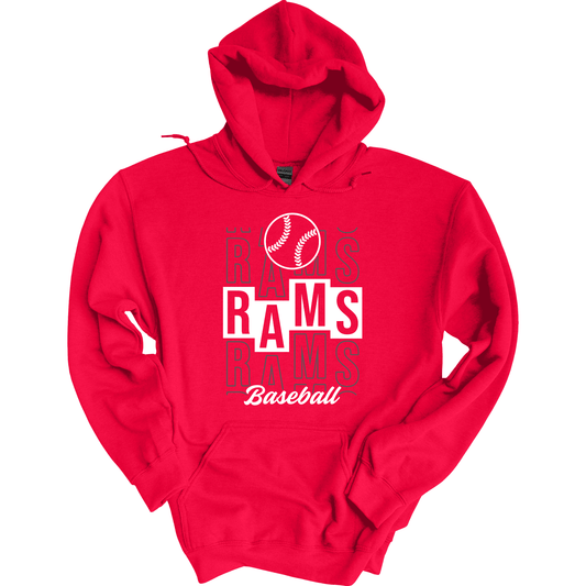 Ralston Rams Baseball Stacked Hoodie Sweatshirt