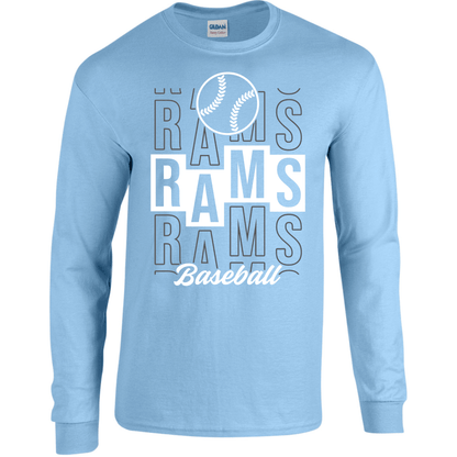 Ralston Rams Baseball Stacked Long Sleeve T-Shirt