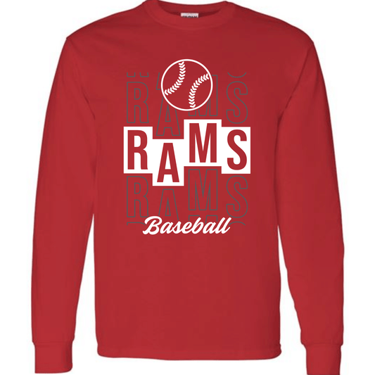 Ralston Rams Baseball Stacked Long Sleeve T-Shirt