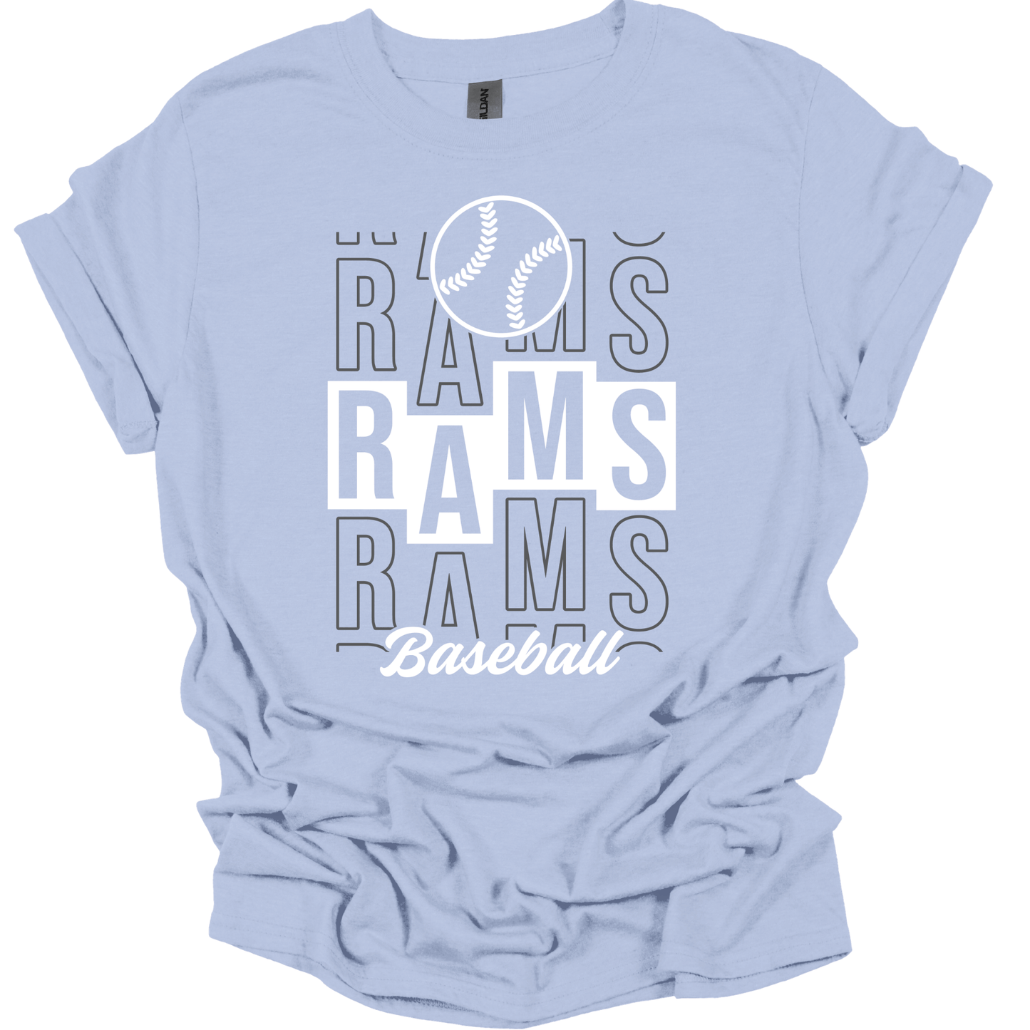 Ralston Rams Baseball Stacked T-Shirt