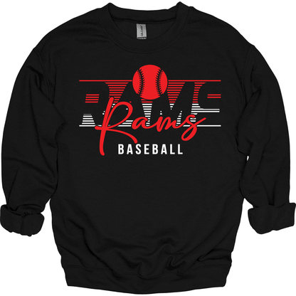 Ralston Rams Baseball Stripe Crewneck Sweatshirt