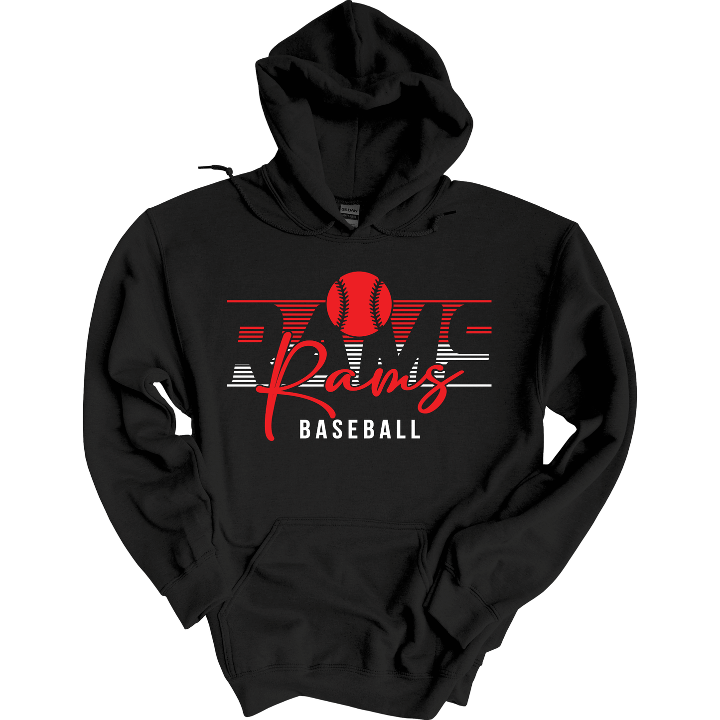 Ralston Rams Baseball Stripe Hoodie Sweatshirt