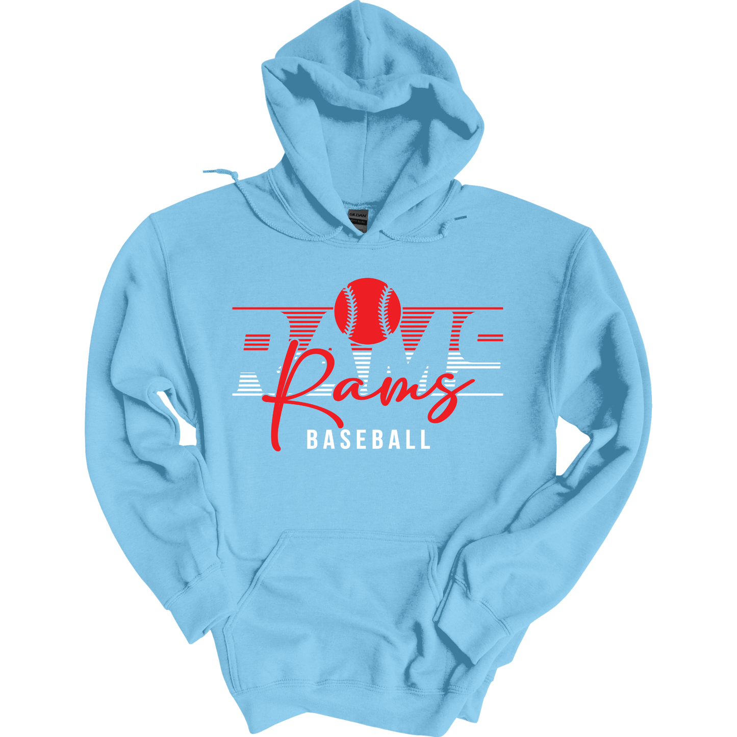 Ralston Rams Baseball Stripe Hoodie Sweatshirt