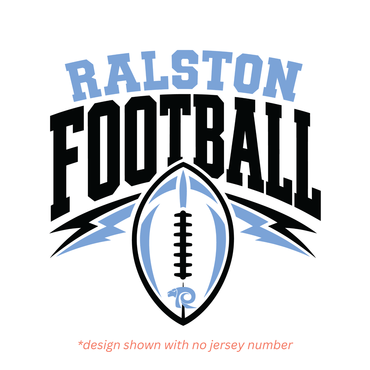 Ralston Personalized Football - Youth Unisex Cotton T-Shirt