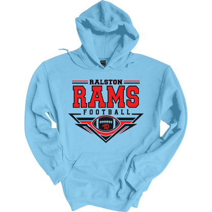 Rams Football Badge - Adult Unisex Cotton Hoodie Sweatshirt