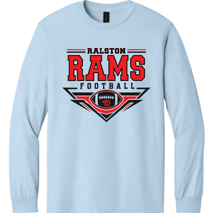 Rams Football Badge - Adult Unisex Cotton Long Sleeve T-Shirt