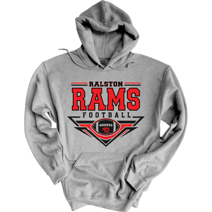 Rams Football Badge - Adult Unisex Cotton Hoodie Sweatshirt