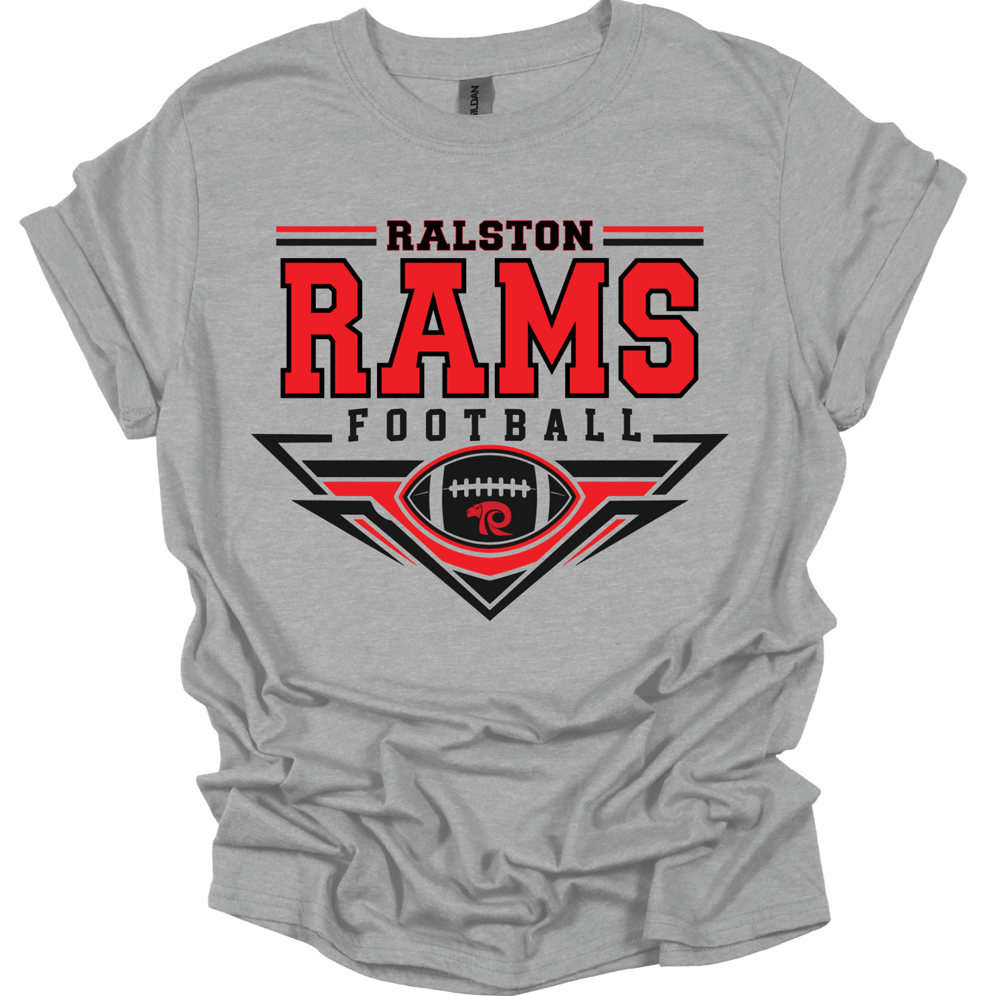Rams Football Badge - Adult Unisex Cotton T-Shirt