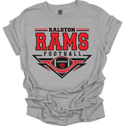 Rams Football Badge - Adult Unisex Cotton T-Shirt