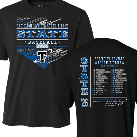 PLSHS State Baseball | Short Sleeve A4 Dri-Fit T-Shirt