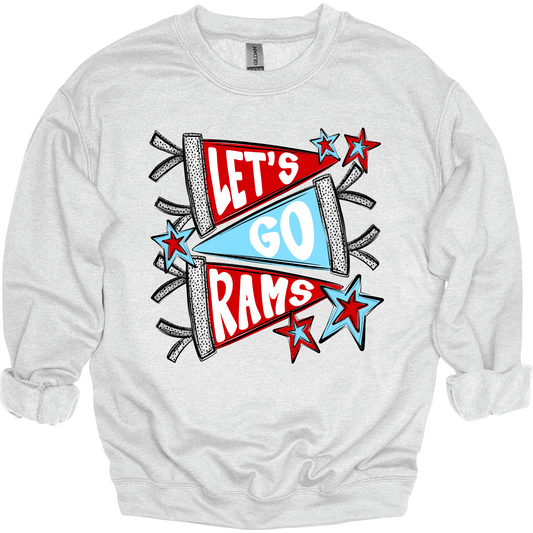 Let's Go Rams Crewneck | Youth & Adult