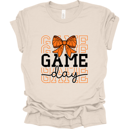 Game Day Bow Basketball T-Shirt