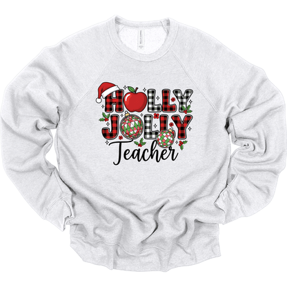 Holly Jolly Teacher – Buffalo Plaid Ornament
