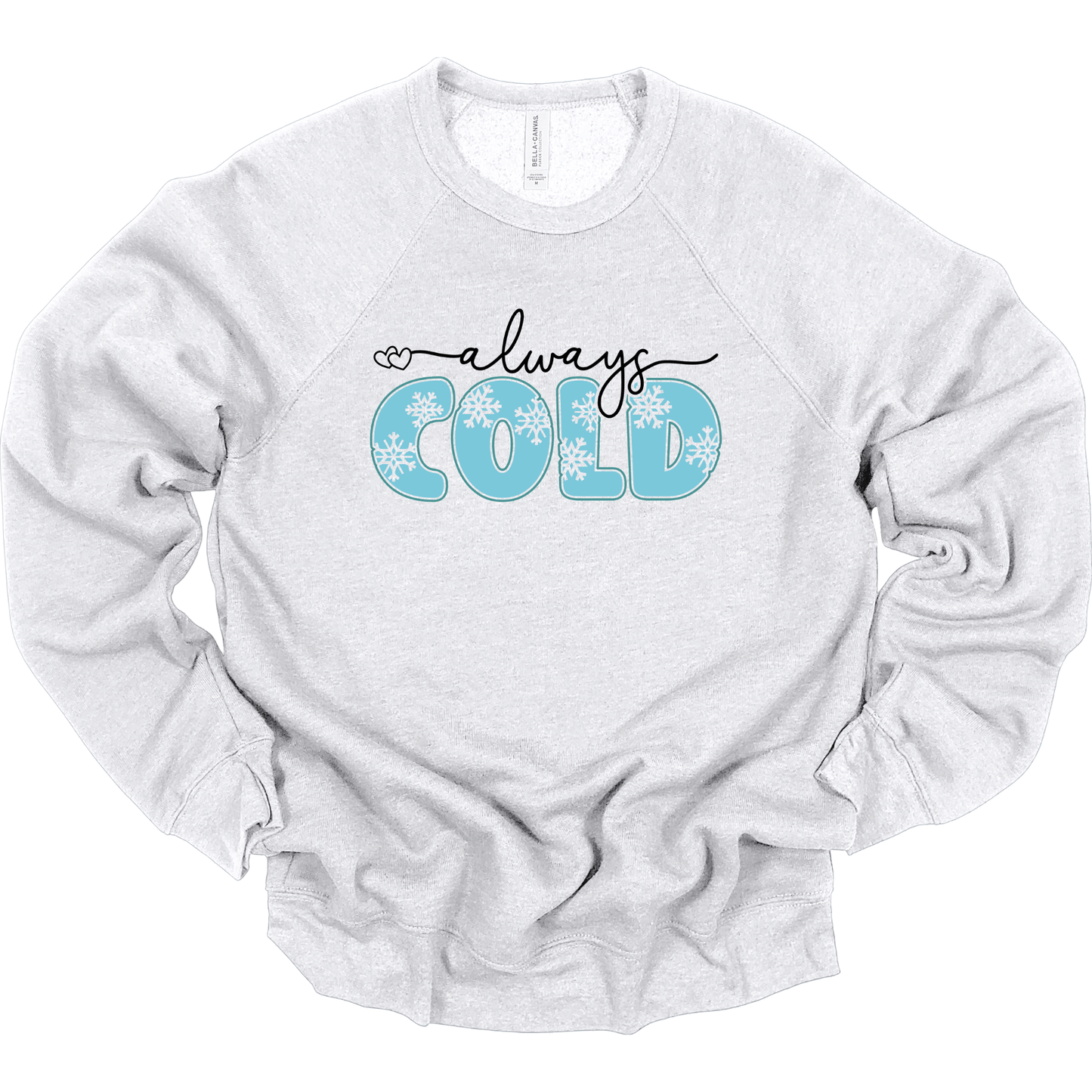 Always Cold Snowflake Bubble Letters