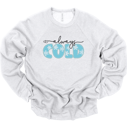 Always Cold Snowflake Bubble Letters