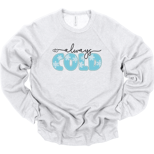 Always Cold Snowflake Bubble Letters