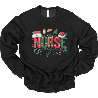 Christmas Nurse Plaid Lights