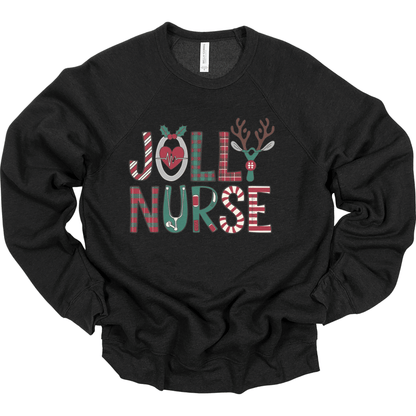 Jolly Nurse - Plaid Medical Letters